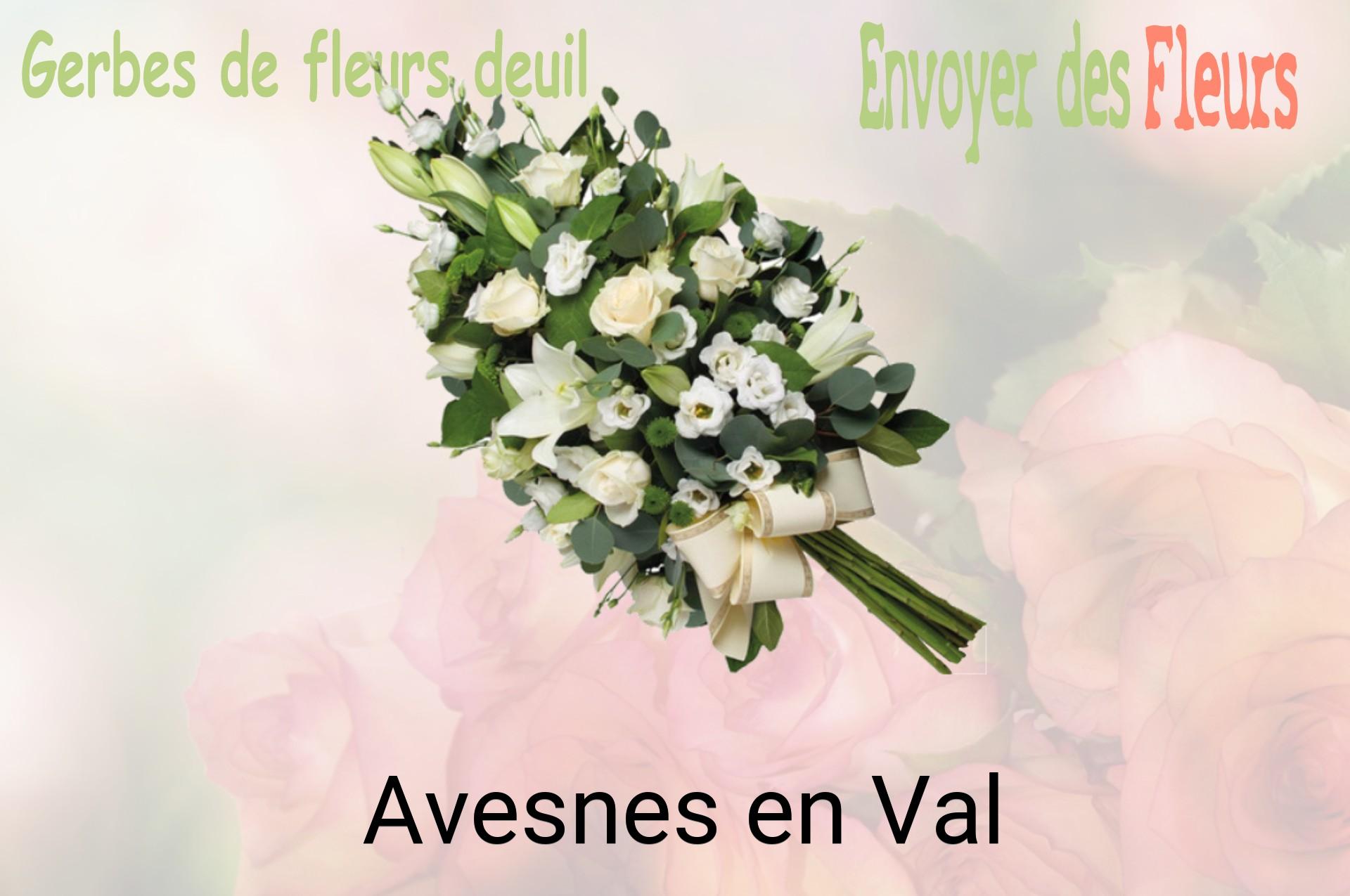 Gerbe de fleurs de deuil livrée à Avesnes-en-Val